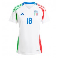 Maglie da calcio Italia Nicolo Barella #18 Seconda Maglia Femminile Europei 2024 Manica Corta